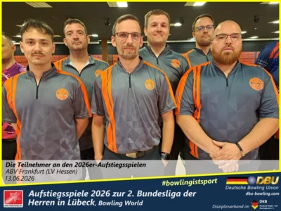 Foto des Albums: Fotoalbum von den Aufstiegsspiele 2026 zur 2. Bundesliga der Herren in Lübeck, Bowling World