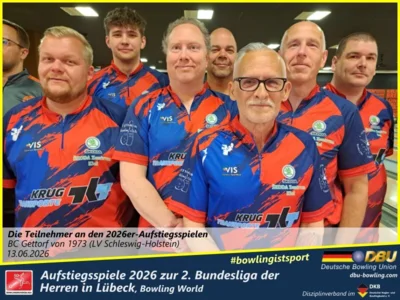 Foto des Albums: Fotoalbum von den Aufstiegsspiele 2026 zur 2. Bundesliga der Herren in Lübeck, Bowling World