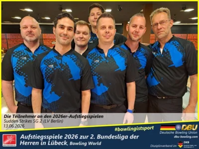 Foto des Albums: Fotoalbum von den Aufstiegsspiele 2026 zur 2. Bundesliga der Herren in Lübeck, Bowling World