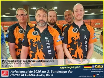 Foto des Albums: Fotoalbum von den Aufstiegsspiele 2026 zur 2. Bundesliga der Herren in Lübeck, Bowling World