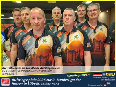 Foto des Albums: Fotoalbum von den Aufstiegsspiele 2026 zur 2. Bundesliga der Herren in Lübeck, Bowling World