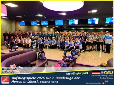 Foto des Albums: Fotoalbum von den Aufstiegsspiele 2026 zur 2. Bundesliga der Herren in Lübeck, Bowling World