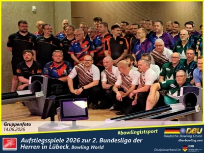 Foto des Albums: Fotoalbum von den Aufstiegsspiele 2026 zur 2. Bundesliga der Herren in Lübeck, Bowling World