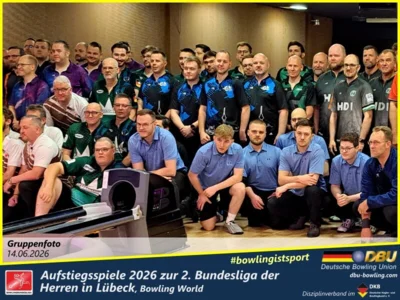 Foto des Albums: Fotoalbum von den Aufstiegsspiele 2026 zur 2. Bundesliga der Herren in Lübeck, Bowling World