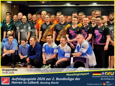 Foto des Albums: Fotoalbum von den Aufstiegsspiele 2026 zur 2. Bundesliga der Herren in Lübeck, Bowling World