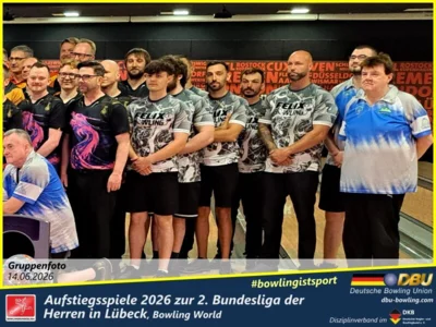 Foto des Albums: Fotoalbum von den Aufstiegsspiele 2026 zur 2. Bundesliga der Herren in Lübeck, Bowling World