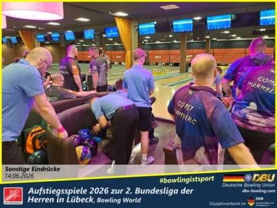 Foto des Albums: Fotoalbum von den Aufstiegsspiele 2026 zur 2. Bundesliga der Herren in Lübeck, Bowling World