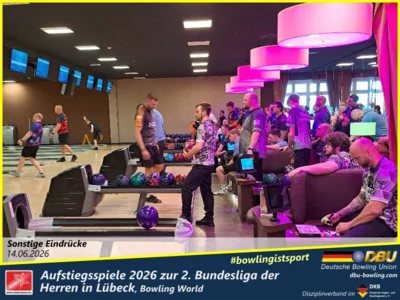 Foto des Albums: Fotoalbum von den Aufstiegsspiele 2026 zur 2. Bundesliga der Herren in Lübeck, Bowling World
