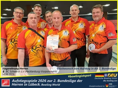 Foto des Albums: Fotoalbum von den Aufstiegsspiele 2026 zur 2. Bundesliga der Herren in Lübeck, Bowling World