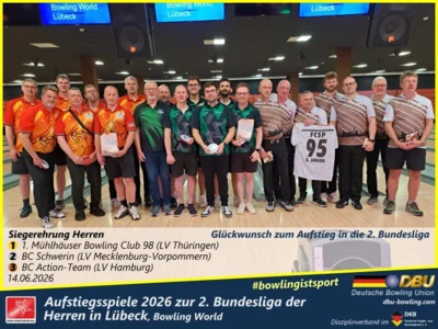 Foto des Albums: Fotoalbum von den Aufstiegsspiele 2026 zur 2. Bundesliga der Herren in Lübeck, Bowling World