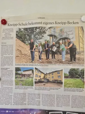 Zeitungsausschnitt zum Spatenstich  (Bild vergr&ouml;&szlig;ern)
