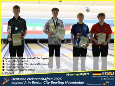 Foto des Albums: Fotoalbum 4: Deutsche Meisterschaften 2026 der Jugend A (U18) in Berlin, City Bowling Hasenheide