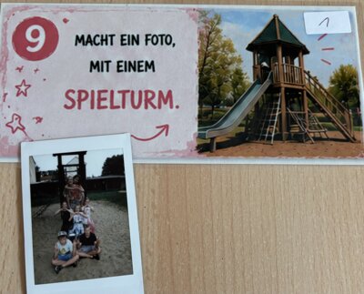 verschiedene Aufgaben zur Footochallenge  (Bild vergr&ouml;&szlig;ern)