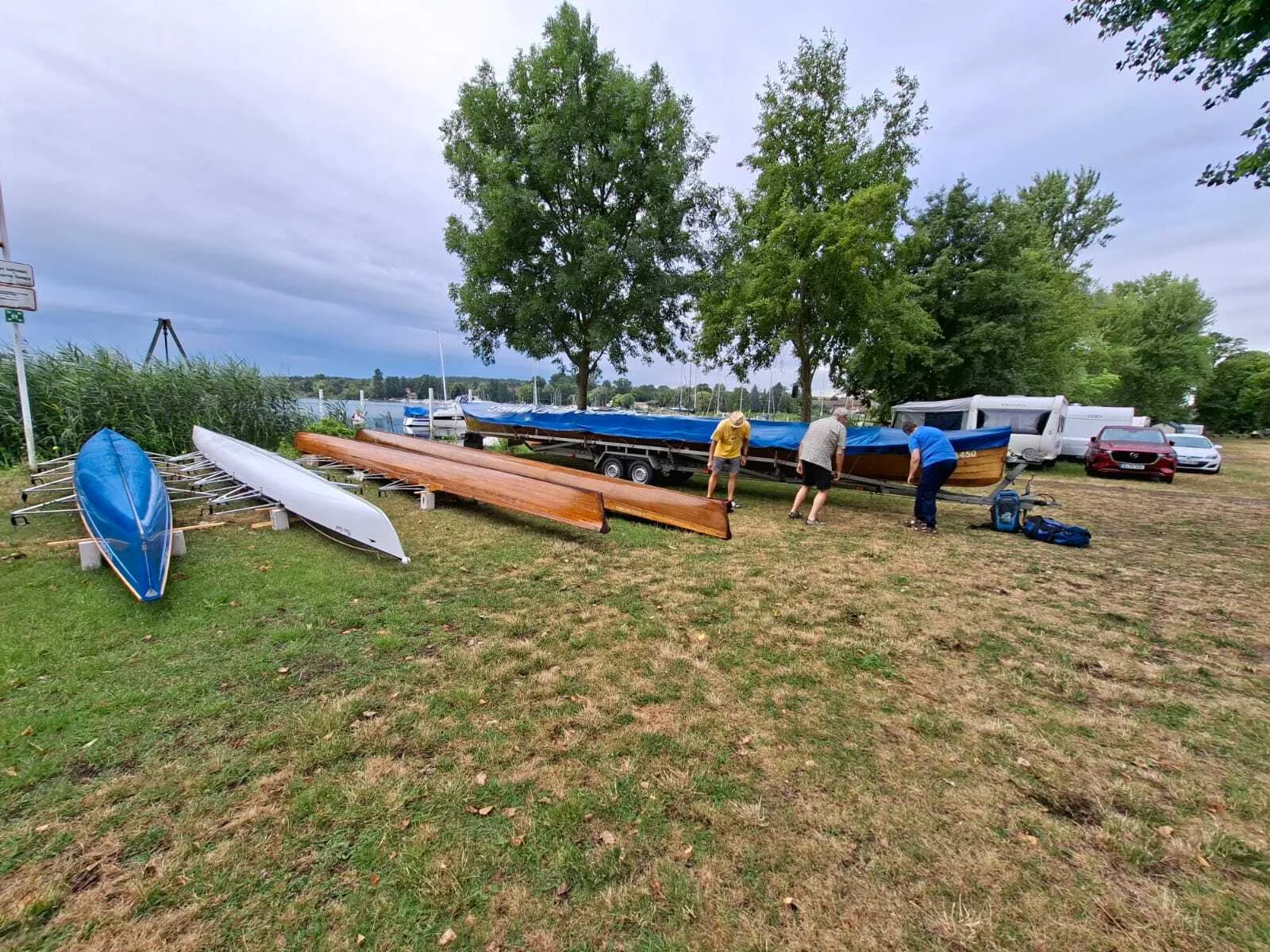 Bild: Boote in Kirchmöser gelagert