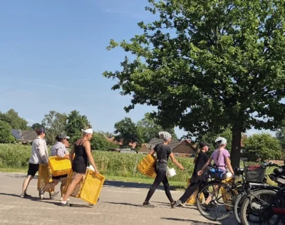 die Pfl&uuml;ckerinnen wechselt zur n&auml;chsten Plantage  (Bild vergr&ouml;&szlig;ern)