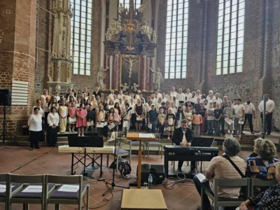 13 Uhr begann die Generalprobe. Ein langer Tag f&uuml;r die Musikerinnen und Musiker. 
