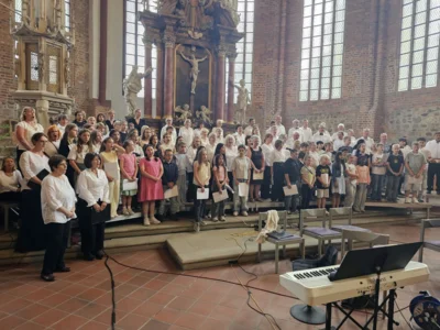 13 Uhr begann die Generalprobe. Ein langer Tag f&uuml;r die Musikerinnen und Musiker. 