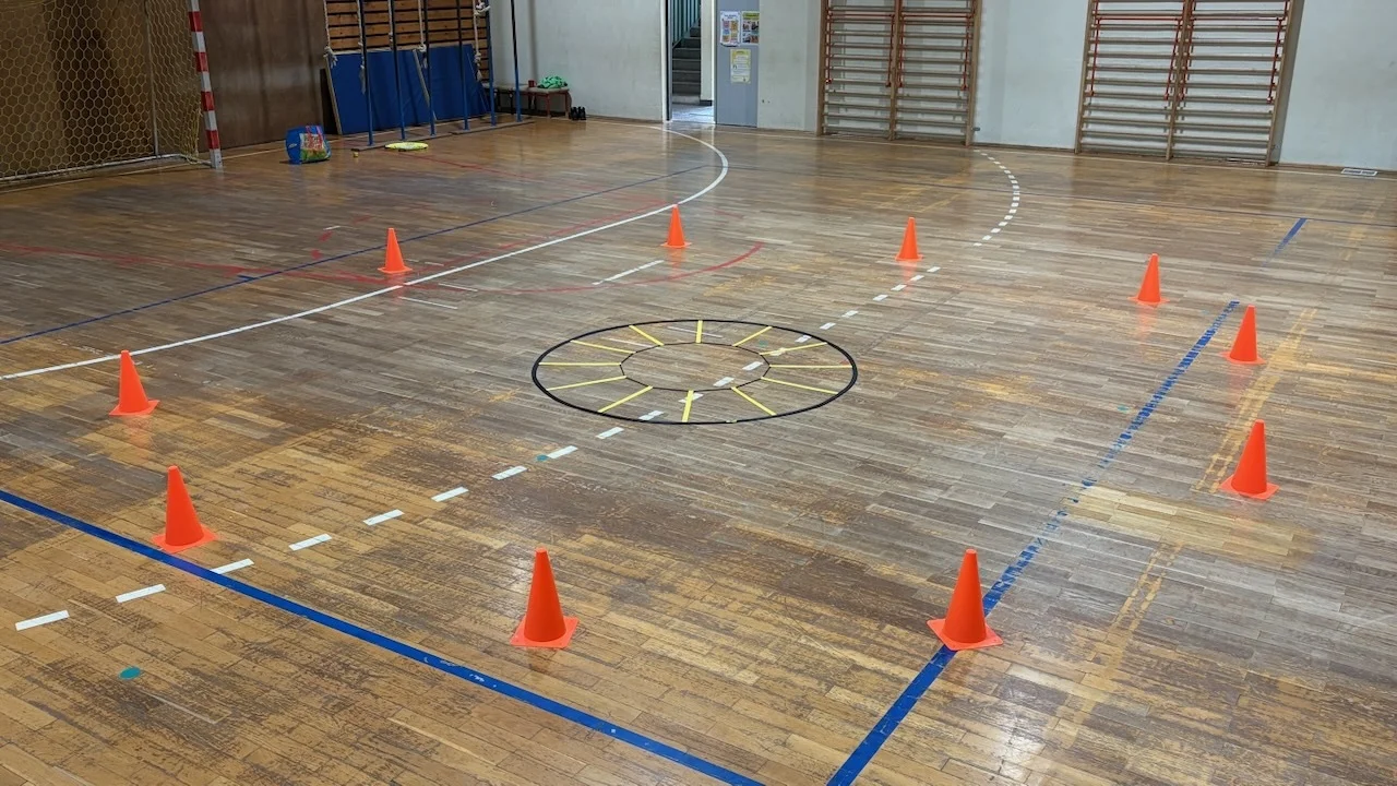 Bild: Hütchen in der Halle