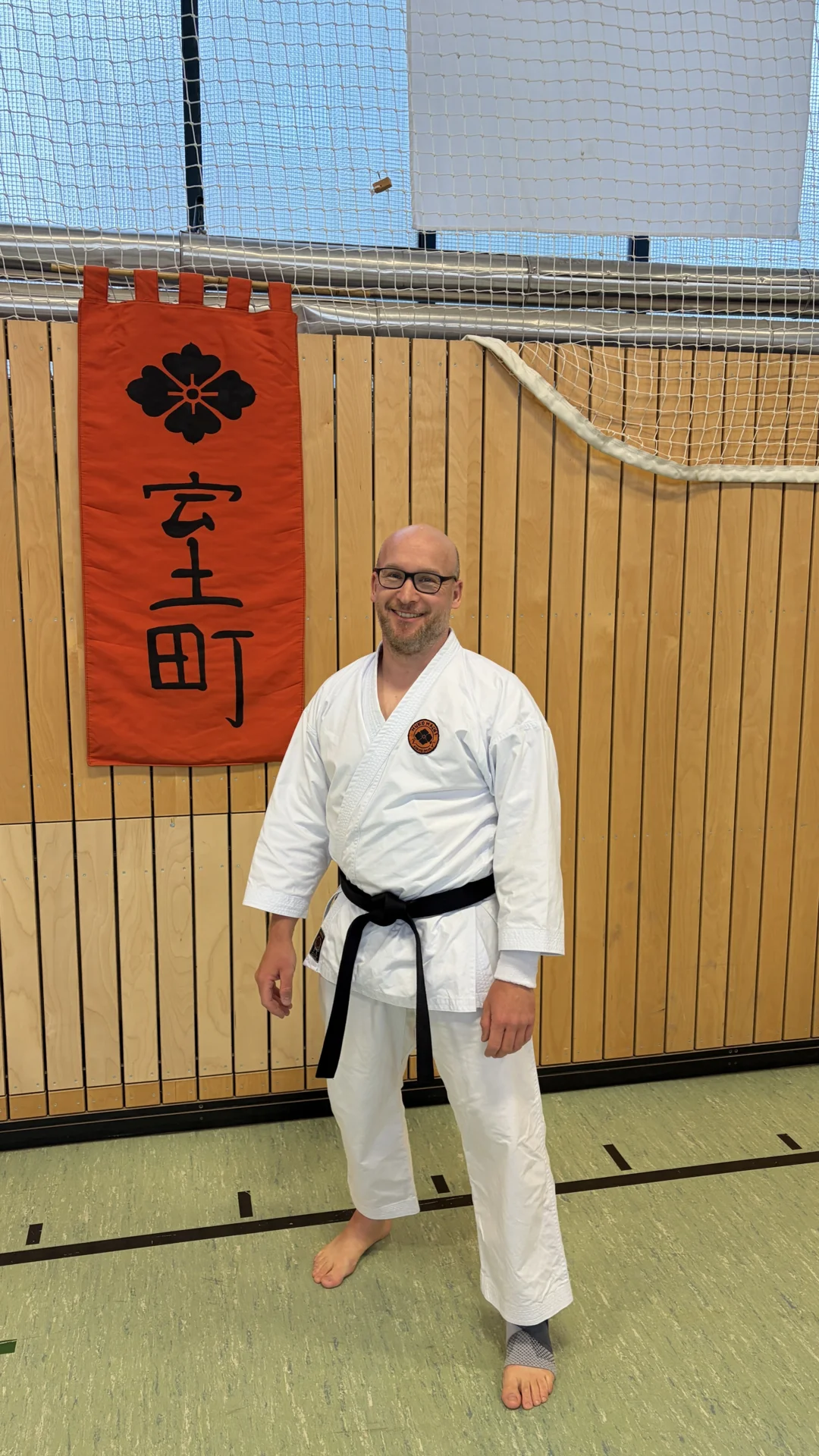 Bild: Matthias mit schwarzem Gürtel