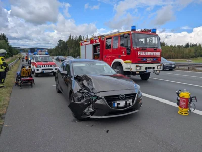 Foto des Albums: VU mit PKW und Wohnwagen auf der A9 am 22.08.2026