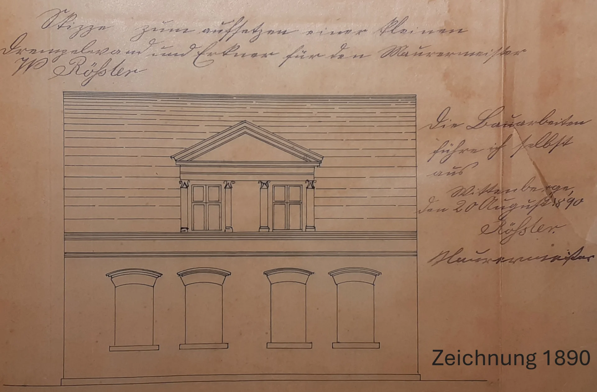 Bild: Bild 1 Zeichnung 1890