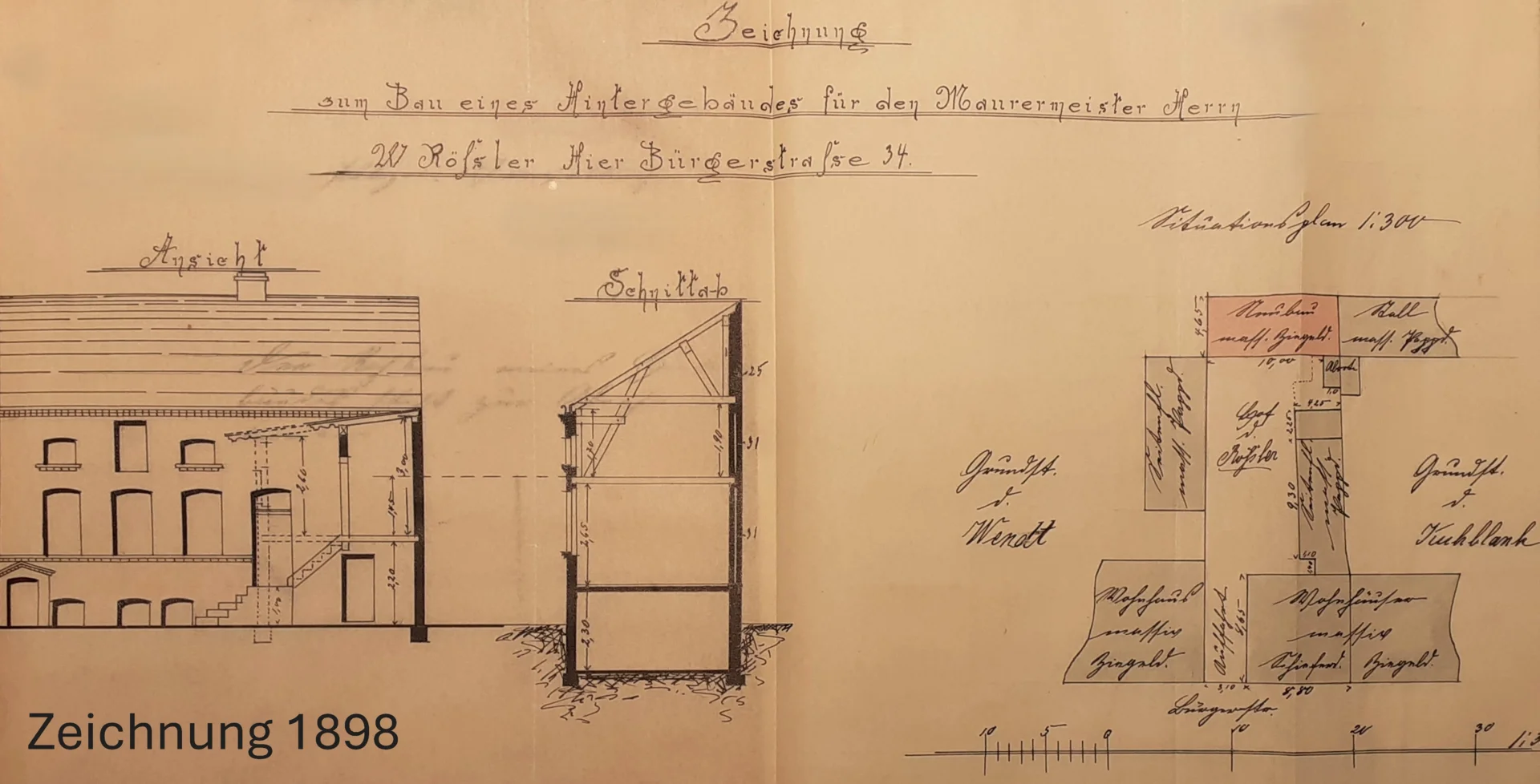 Bild: Bild 2 Zeichnung 1898