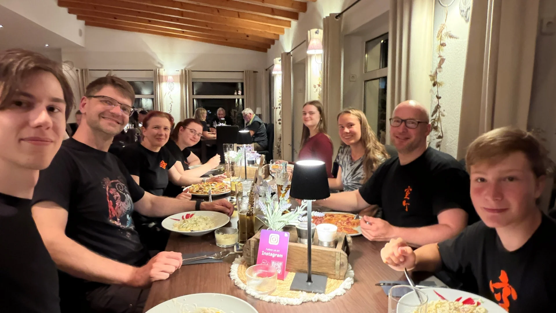 Bild: Verdienter Ausklang in der Pizzaria Uno