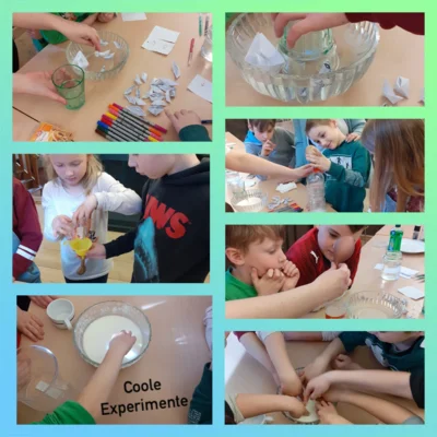 Experimentieren mit verschiedenen Mitteln  (Bild vergr&ouml;&szlig;ern)