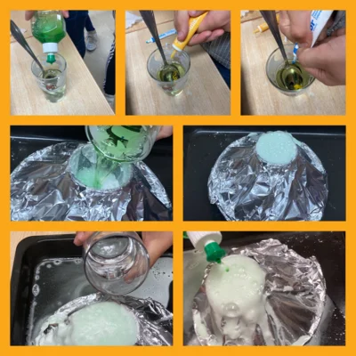 Vulkanausbruch Experiment  (Bild vergr&ouml;&szlig;ern)