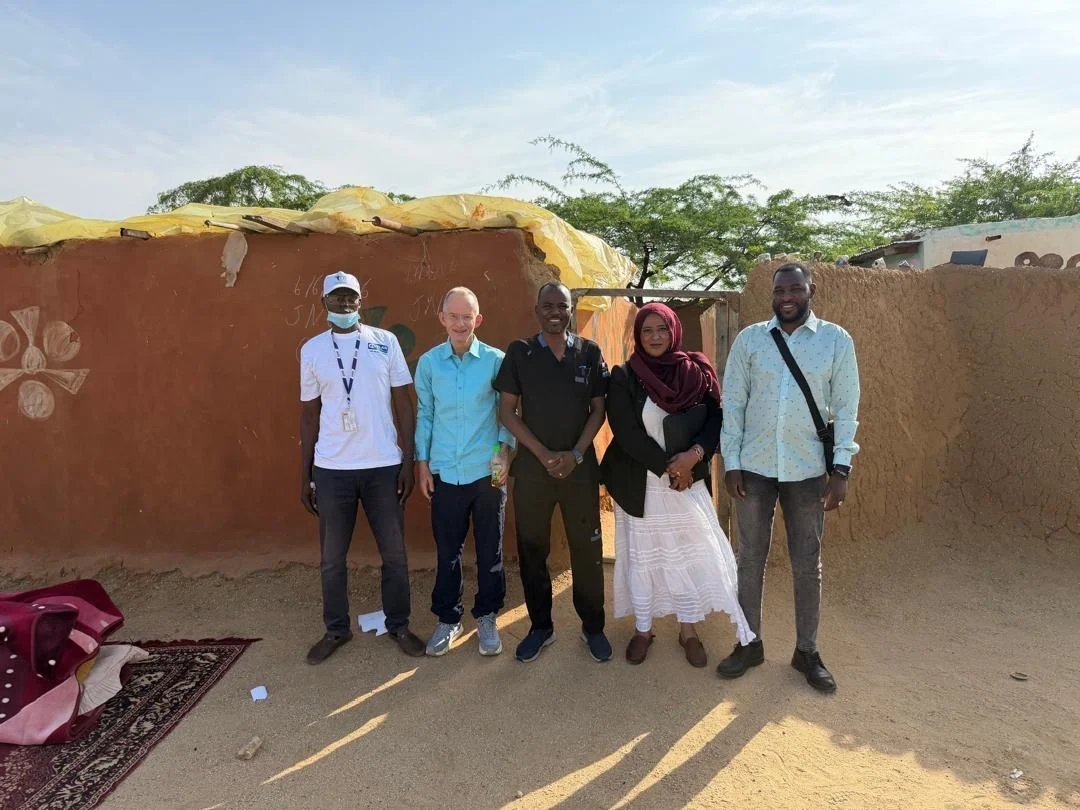 Bild: Mahmoud Difiallah, Dr Mona Mohamed, Dr Ahmed Al-Nour,Peter May, Zakeriya (v l n r )