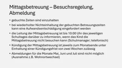 Foto des Albums: Präsentation Mittagsbetreuung- und verpflegung