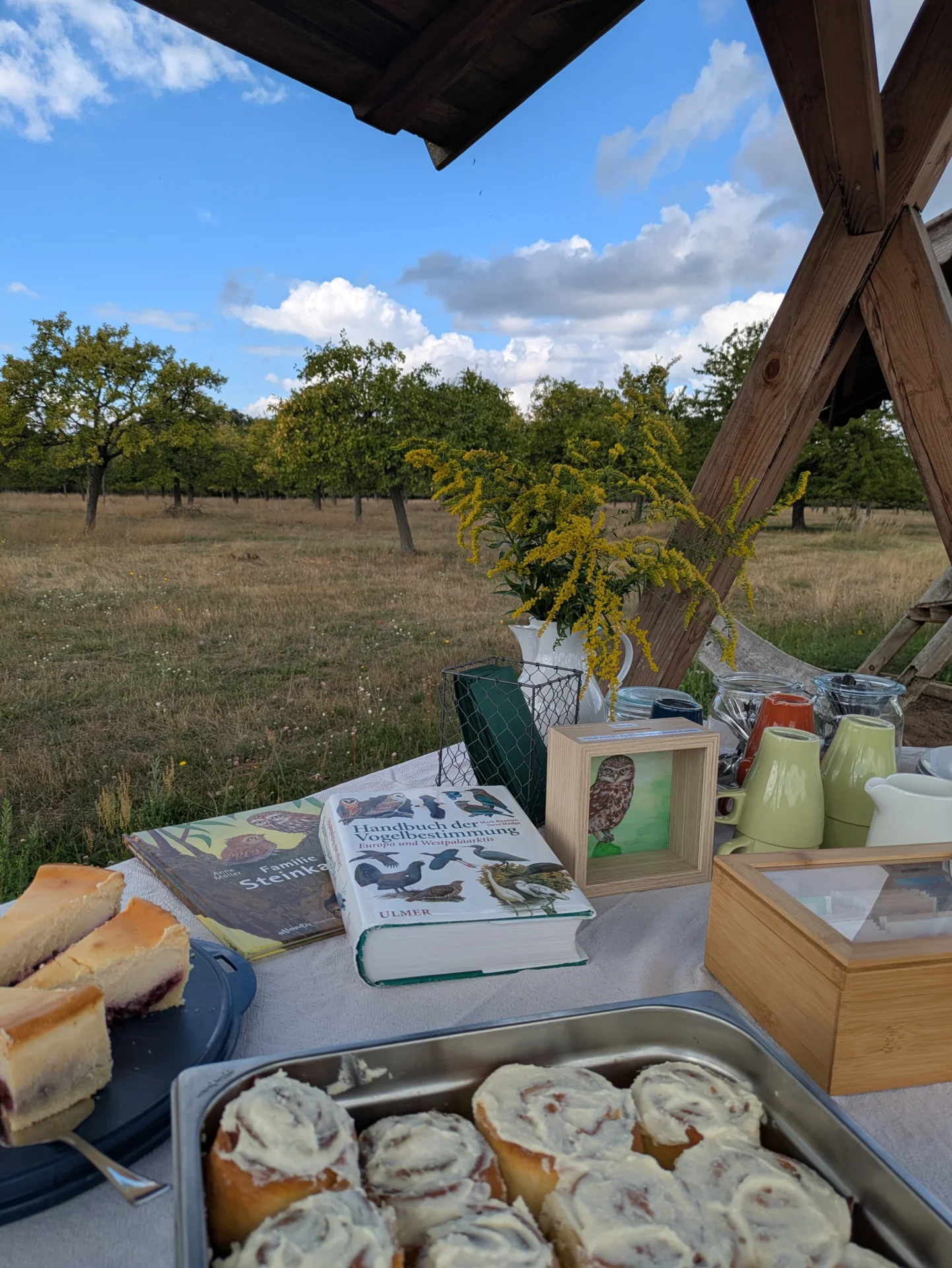 Bild: Verköstigung auf der Streuobstwiese © Landschafts-Förderverein Nuthe-Nieplitz-Niederung e.V./P. Menzel
