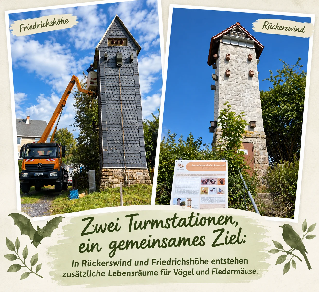 Bild: Neuer Lebensraum an Turmstationen