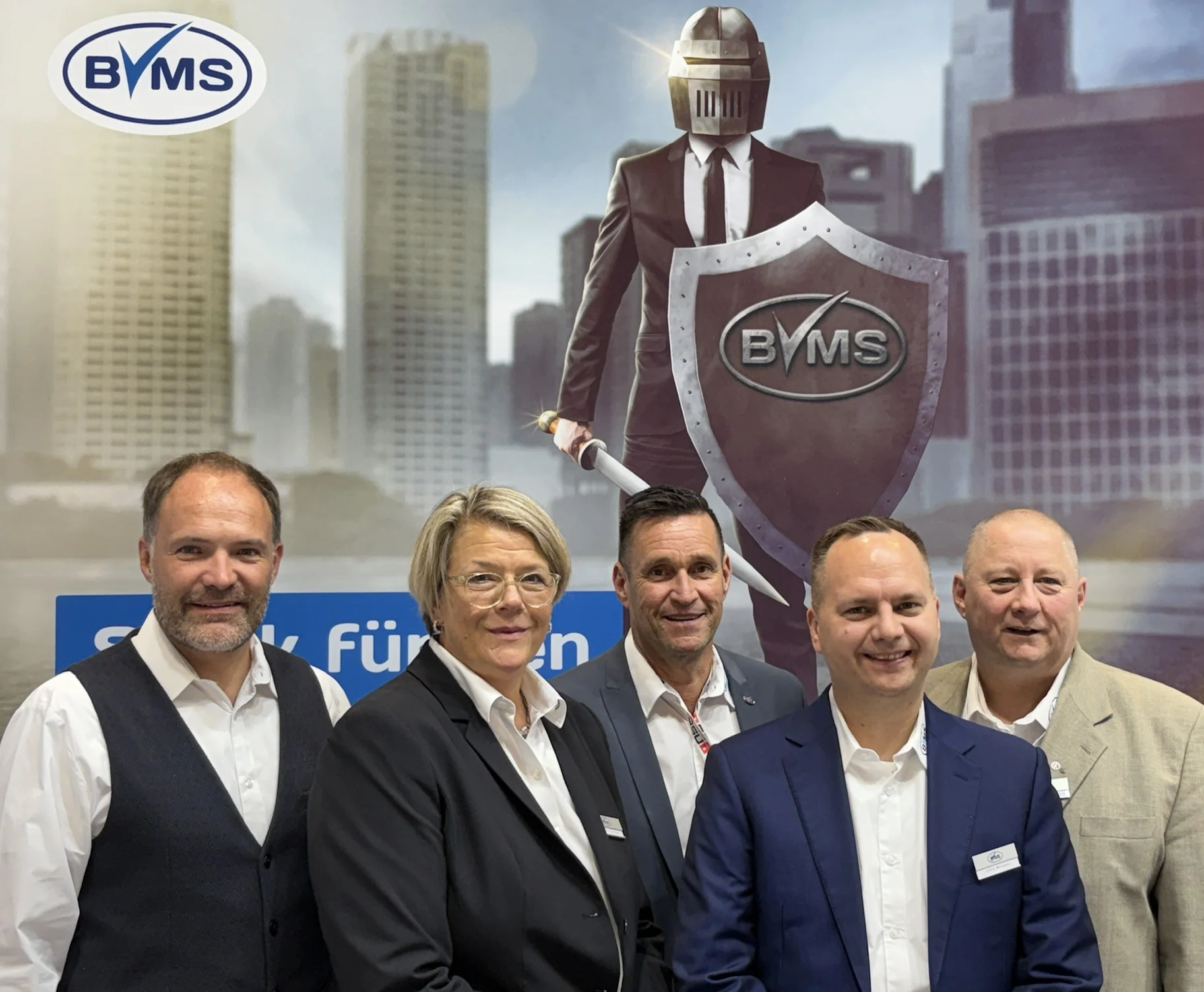 Bild: Der BVMS-Vorstand (v.l.) Martin Braun, Karin Schröer, Michael Weiß, Lars Müller und Michael Wronker.