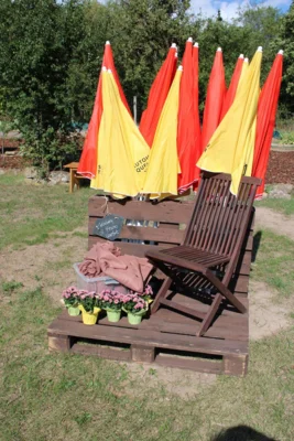 Auch wenn es nicht so hei&szlig; war wie in anderen Jahren, die Sonnenschirme standen bereit und wurden rege genutzt.  (Bild vergr&ouml;&szlig;ern)