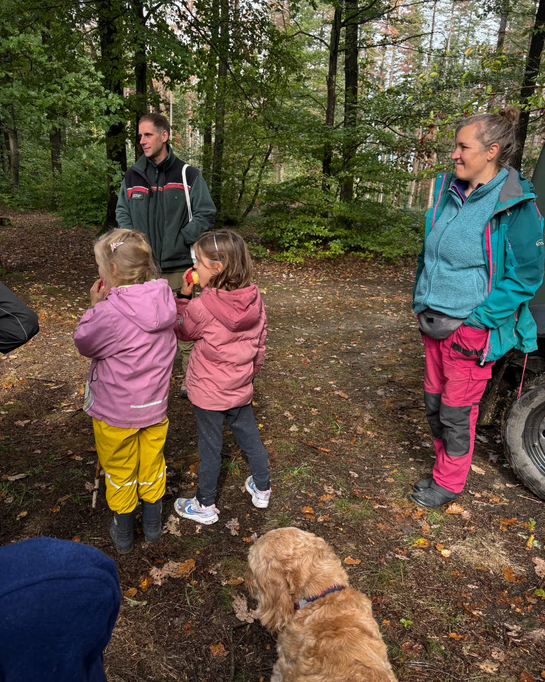 Bild: Mit Förster Sven Glück im Wald unterwegs.