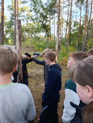 Foto des Albums: Auf die Plätze, fertig, los – die 8b packt im Wald mit an!