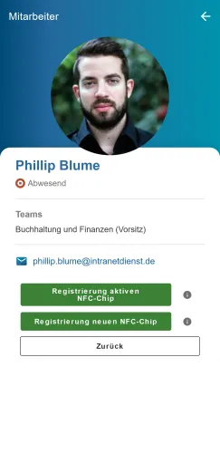 Mitarbeiter Registieren