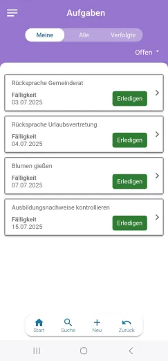 Aufgaben App