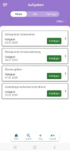 Aufgaben via Schulung