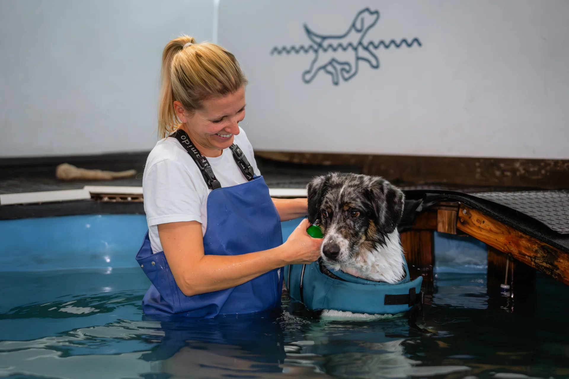 Schwimmtherapie-Pool-Hund