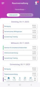 Raumverwaltung auf dem Smartphone