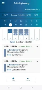 Schichtplanung Smartphone