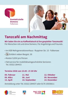 Unser Bild zeigt das Plakat zur Veranstaltung mit allen Informationen zum Tanzcafé. (Bild vergr&ouml;&szlig;ern)