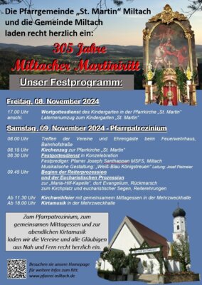 Plakat Martinritt Miltach 2024 (Bild vergrößern)
