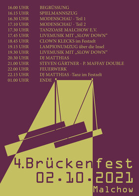 Programmplakat Brückenfest Malchow