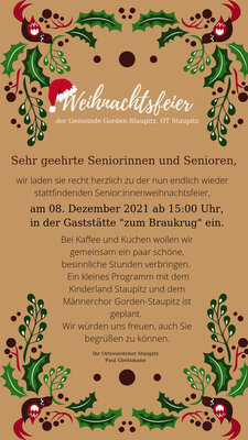 Einladung Seniorenweihnachtsfeier Staupitz (Bild vergrößern)