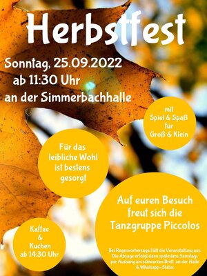 Herbstfest am 25.09. (Bild vergrößern)