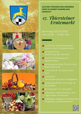 Einladung zum 17. Erntemarkt in Thierstein
