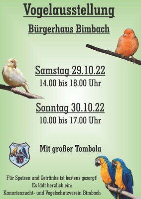 Vogelausstellung in Bimbach